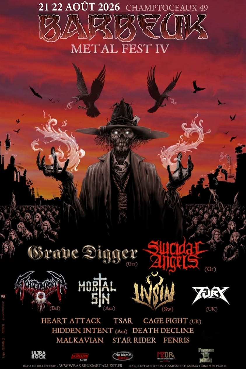 Affiche de programmation du BARBEUK METAL FEST IV